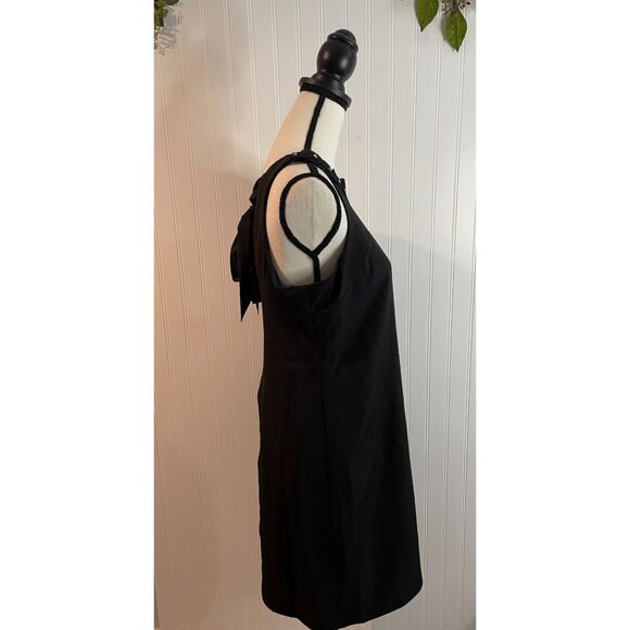 Sam Edelman Necklace Sheath Dress Size 6 Black Rhinestones Flirty Sophisticated - Picture 8 of 14